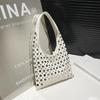 Fashion PU Big Rivets Designer Style Shoulder Bags for Girls  Trendy Large Capacity Personality  Girl Style Handbags