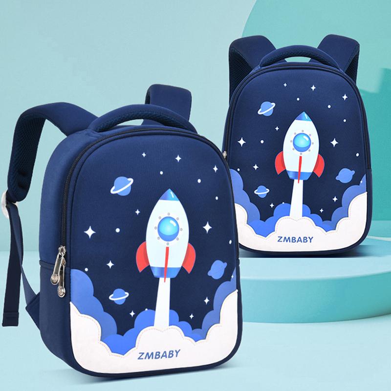 Модные школьные рюкзаки с героями мультфильмов «Ракета» для мальчиков, школьные сумки с мультяшным автомобилем для малышей, детский сад для девочек 3-6 лет