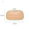 Имитация плетения бамбуком Горшок Тарелка для овощей Тарелка для барбекю Сервировочная тарелка Ресторан