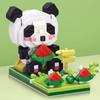 93017 Animal World Panda Watermelon Pet Mobile Phone Stand DIY Mini Diamond Blocks Bricks Building Toy for Children No Box