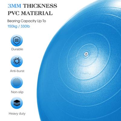 Утолщенный мяч для йоги 45 см/55 см/65 см/75 см с ножным насосом для стабилизации баланса Пилатеса Физический