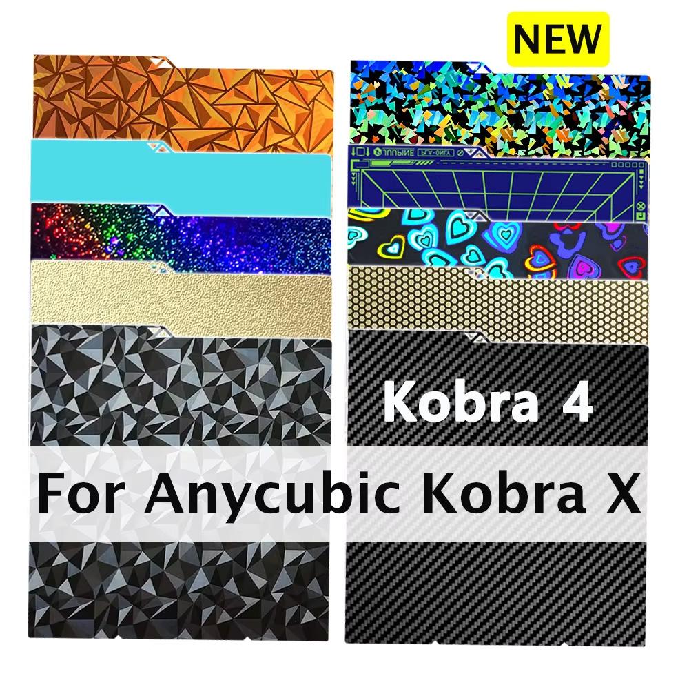 For Anycubic Kobra X Build Plate Upgrade Smooth Textured Kobra 4 Build Plate Bed Double Sided Removable Kobra X Accessories