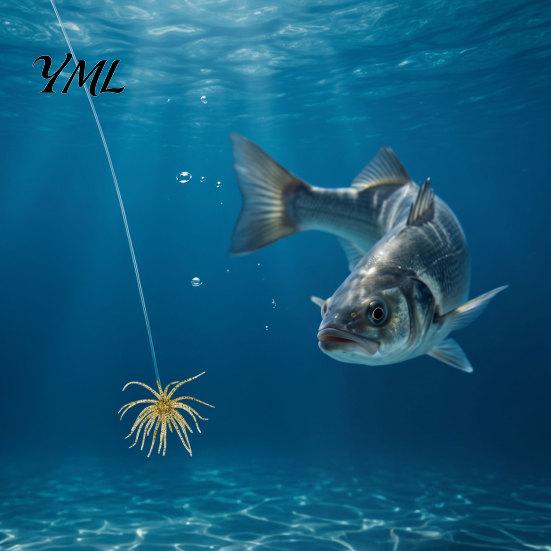 Floating Urchin Lure 2Pcs Bionic Sea Lure, 11cm/10g Topwater Artificial Elastic TPE Baits Bait, Fuzzy Soft for Freshwater Saltwater Fishing