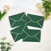 Western Style Green Gold Foil Invitation Envelope Simple Fresh