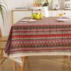 Cotton and Linen Tablecloth Fabric Net Red Girl Heart Plaid Desk Mat Rectangular Small Fresh Coffee Table Mat Table Cloth