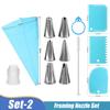 Laminating Nozzle Set Pastry Bag Icing Piping Cream Reusable Pastry Bags With Stainless Nozzle Cake Decorating Kitchen Tools
