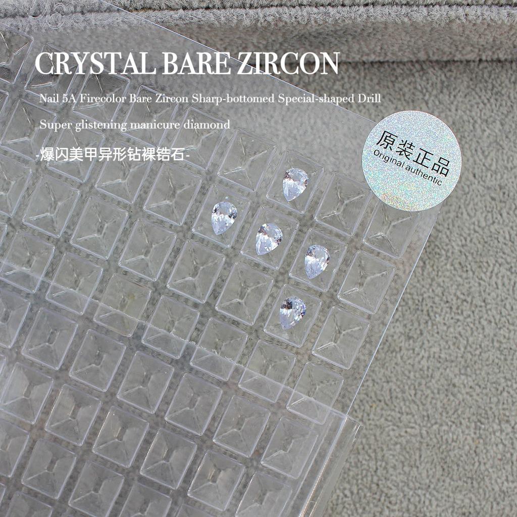 Вспышка Мини Маленький Голый Цирконий Кончик Нижний Куча Бриллиантовый Инопланетный Камень Сахарный Голубиный Яйцо Капля Воды Дизайн Ногтей Конский Глаз Украшения Для Ногтей
