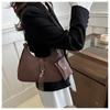 2024 New Fashionable French Style Simple Texture Atmosphere Bag For Women Street Trend Pu Shoulder Bag