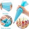 Silicone Piping Bags and Tips Set DIY Cake Decorating Kit with Stainless Steel Nozzle Reusable Icing Bag Pastry Cake Baking Tool
