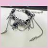 И дерзкий стильный черный кожаный браслет для мужчин и женщин с кисточками