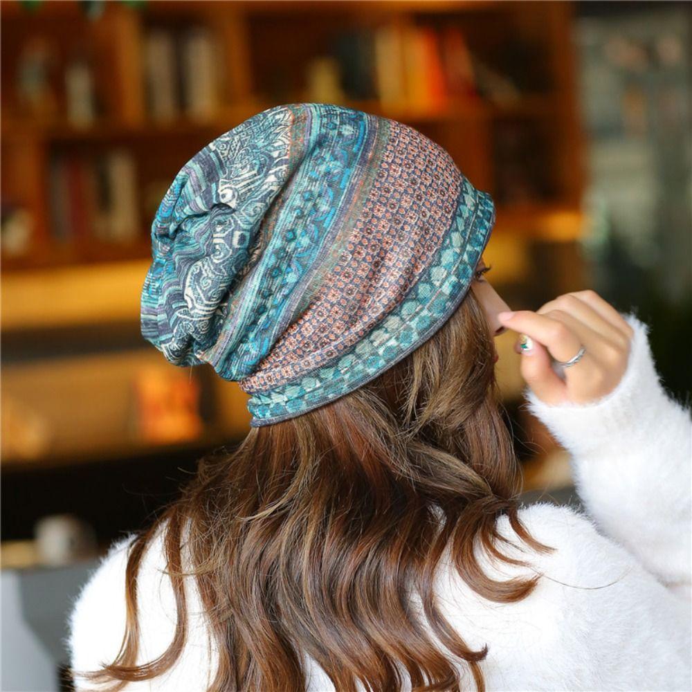 Breathable Thin Pullover Cap Head Wrap Slouchy Beanie Hat Casual Women Turban Hat
