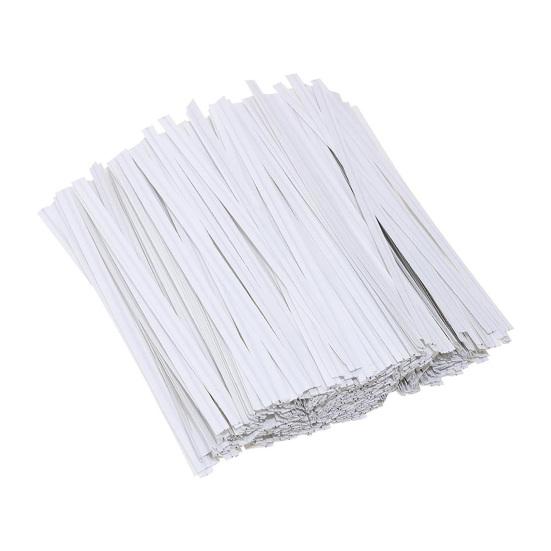 1000 шт. крафт-бумага стяжек-перевязок многоразового использования с проволочным сердечником гибкие кабельные стяжки для упаковки хлеба торта конфет праздничные сувениры