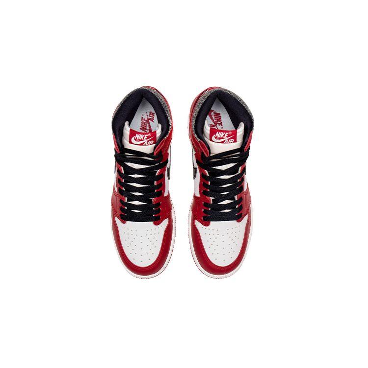 Детские кроссовки Air Jordan 1 Retro High OG GS Chicago Lost & Found Red Varsity-Red Black FD1437-612