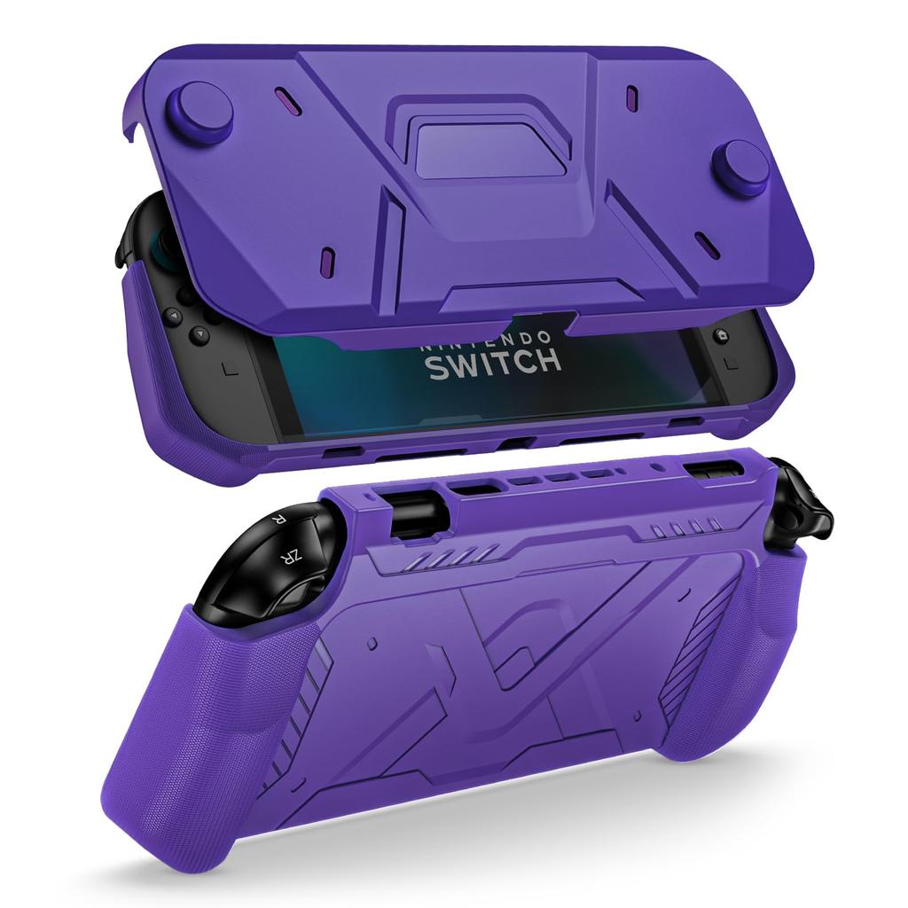 ProCase Nintendo Switch 2 Protective Case with Detachable Front Shock Scratch Easy Ergonomic Handheld Hard Shell Purple (2025 Release) Cover,