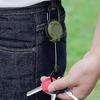 1/8Pcs Retractable Keychain with Steel Wire Rope Carabiner Badge Reel Holder Clip Key Ring Heavy Duty Outdoor Camping Climbing Anti-lost Buckle