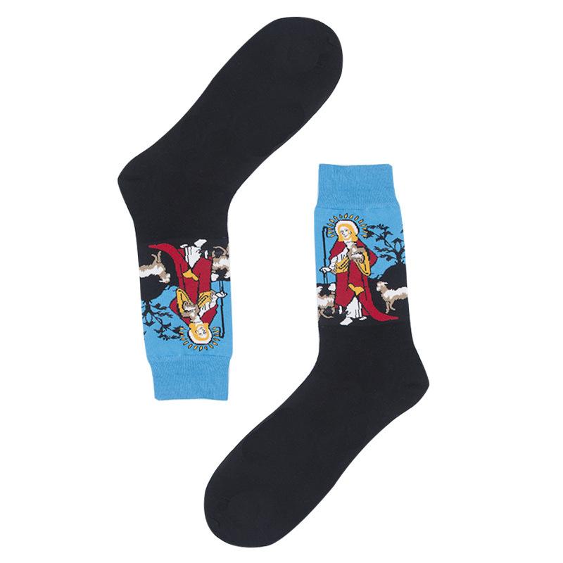 New Arrival Fashion Socks Crew Cotton Socks Famous Oil Painting Art Socks Women Men Unisex Socks