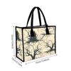 Gothic Tree Print Tote Bag Casual Large Capacity Shoulder Handbag for Daily Use