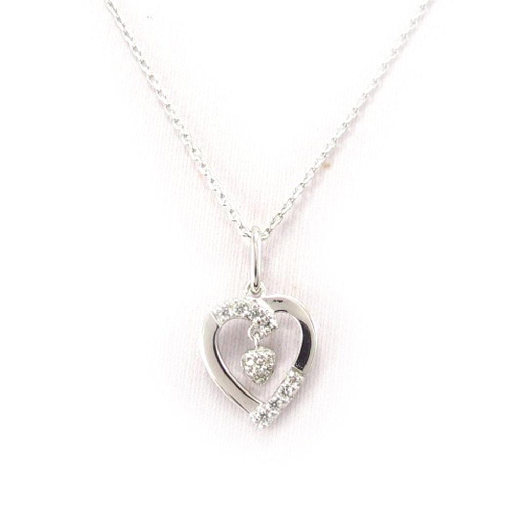 Altesse [K6309] - Белое серебряное колье «Любовь»