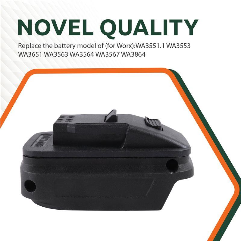 Адаптер аккумулятора A34R для 18В BL1830 BL1860 для инструмента Worx 20В Преобразователь аккумуляторной батареи для инструмента Worx Оранжевый 4-контактный Электроинструмент