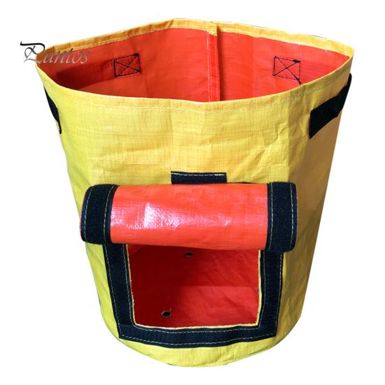 Мешок для выращивания садовых растений с усиленной ручкой. Отличный дренаж. Удобен в транспортировке. Воздухопроницаемый, многоразовый мешок для выращивания растений.