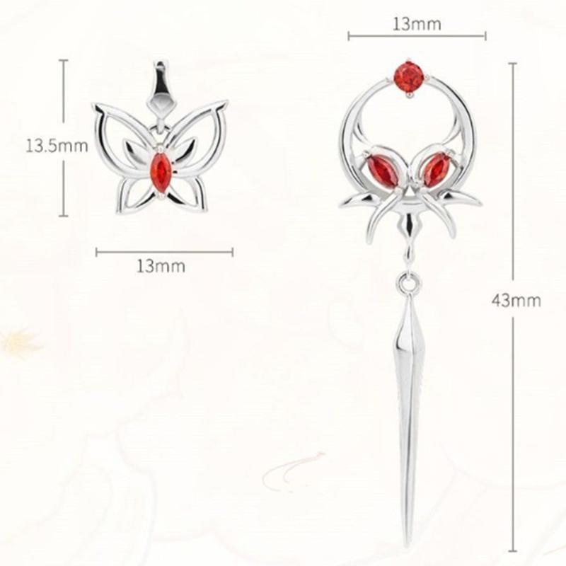 1 пара аниме серьги Тянь Гуань Ци Фу благословение небесного чиновника Хуа Чэн Се Лянь женские нестандартные серьги-гвоздики кулон ювелирные изделия подарки