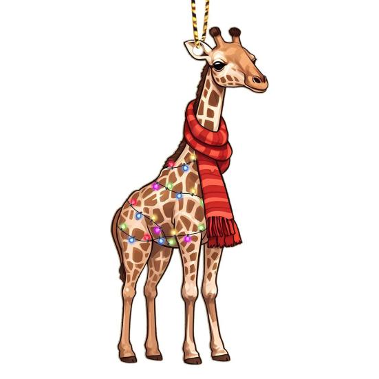 Рождественские украшения Мультяшные животные Санта лось слон подвесное украшение акриловый кулон с шнурком для домашнего декора елки