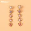 2023 модные длинные серьги-капли «Любовь», романтические роскошные разноцветные висячие серьги с кисточками и цирконием для женщин, ювелирные изделия PD1378