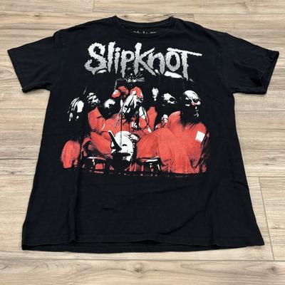 Slipknot Self-Titled Album Cover Art Heavy Metal Band Tee Med Barcode