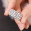 Huitan Charming Women Ring Full Sparkling Cubic Zirconia Party Fashion Accessories Lady Engagement Luxury Delicate Daily JewelryGood product