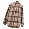Spring Women Long Sleeve Plaid Shirts Casual Loose Lapel Turn Down Collar Blouses Tops