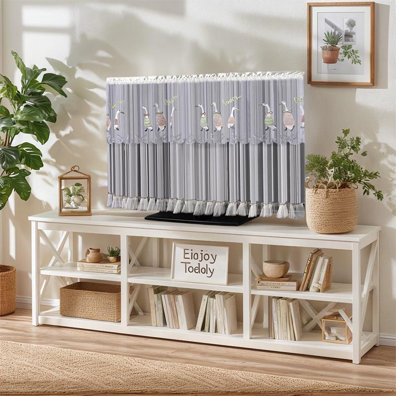 1 шт. Собака Утка Медведь Ультратонкий Телевизор ЖК Защитник 32/37-40 Дюймов Вышитое Кружево Мультяшное Животное Пылезащитный Чехол Защитный Чехол