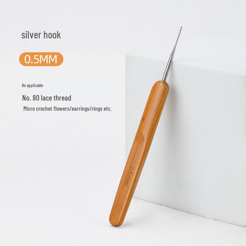 Карбонизированный бамбуковый крючок для вязания шерстяных свитеров ручной вязки и кукольных тапочек