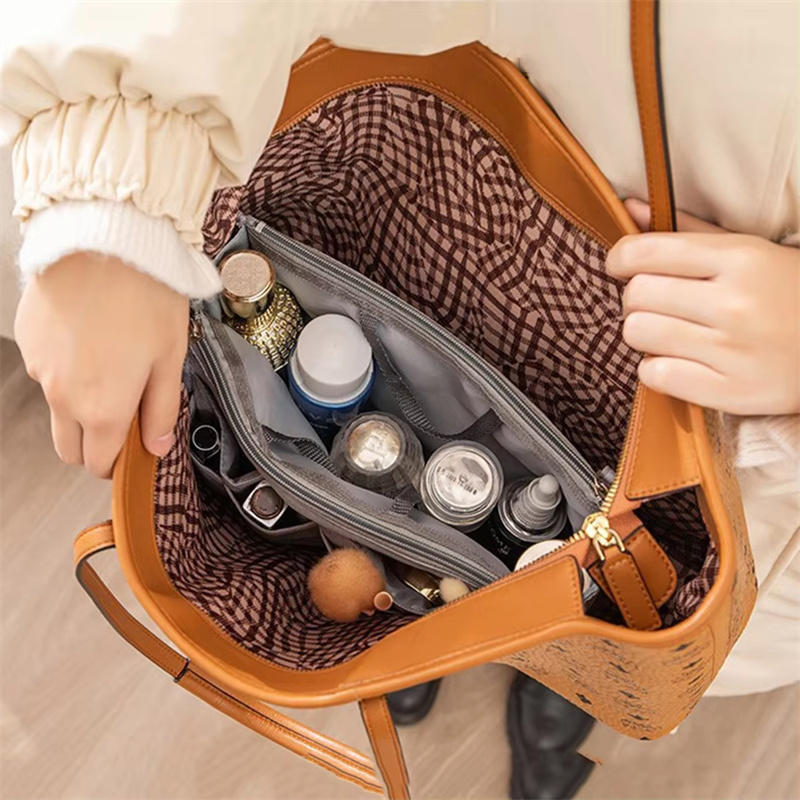Модный дорожный тоут-органайзер с ручками, большой вместимости, подкладка для сумки, многофункциональная косметичка