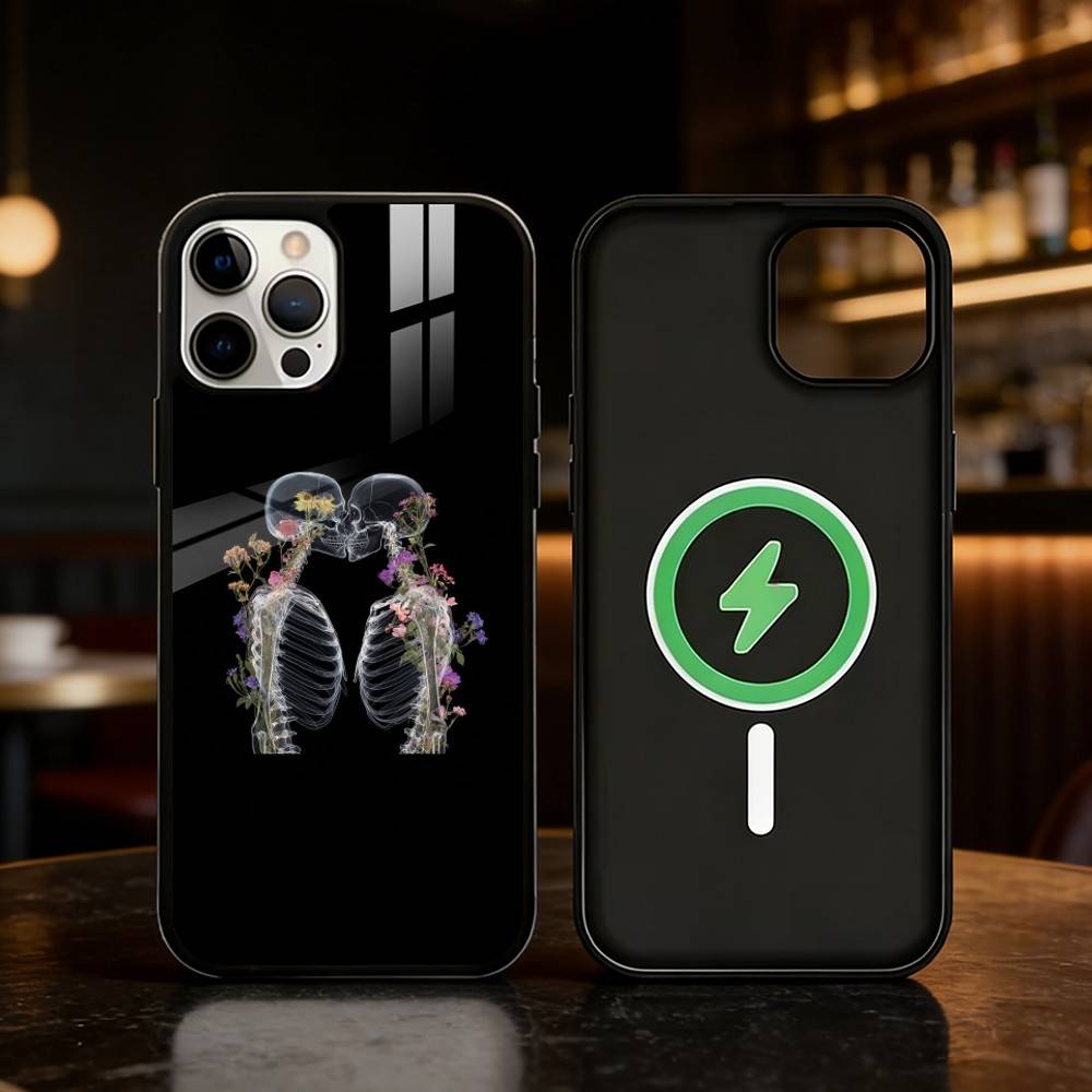 Anatomy Skeleton Phone Case For iPhone 17/16/15/14/13/12/Plus/Pro/Max for Magnetic Wireless Charging