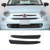 Carbon Fiber ABS Front Bumper Upper Grill Moulding Trim For Fiat 500 2016-2024