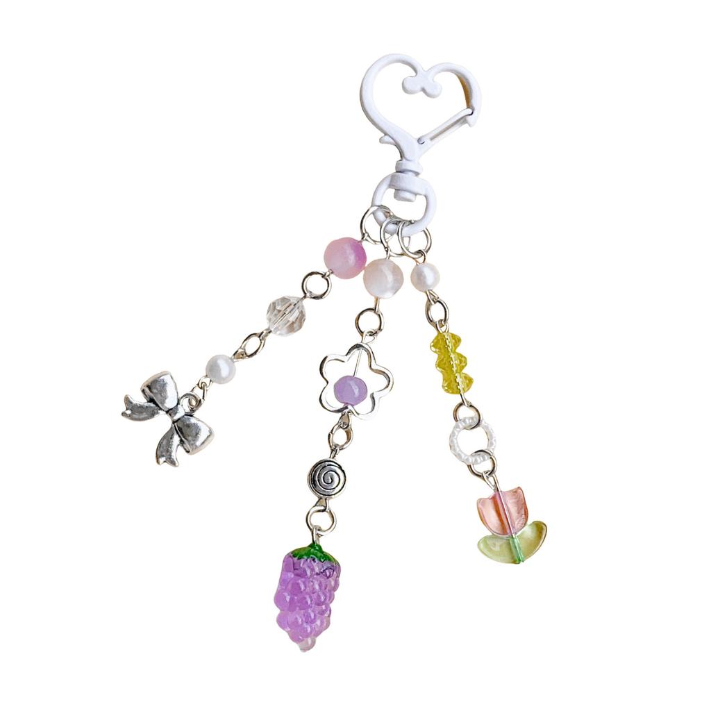 Портативные брелки для телефонов Декорации Фруктовая тематика Телефонные брелки Акриловые эстетические аксессуары для украшения сумок