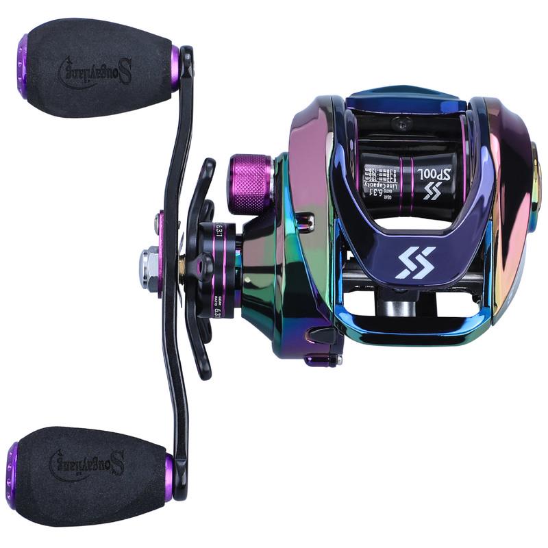 Высокоскоростная катушка для приманки 6,3:1, 190 г, сверхдальняя рыболовная катушка с максимальной мощностью сопротивления, шпуля с коротким стержнем 18 фунтов