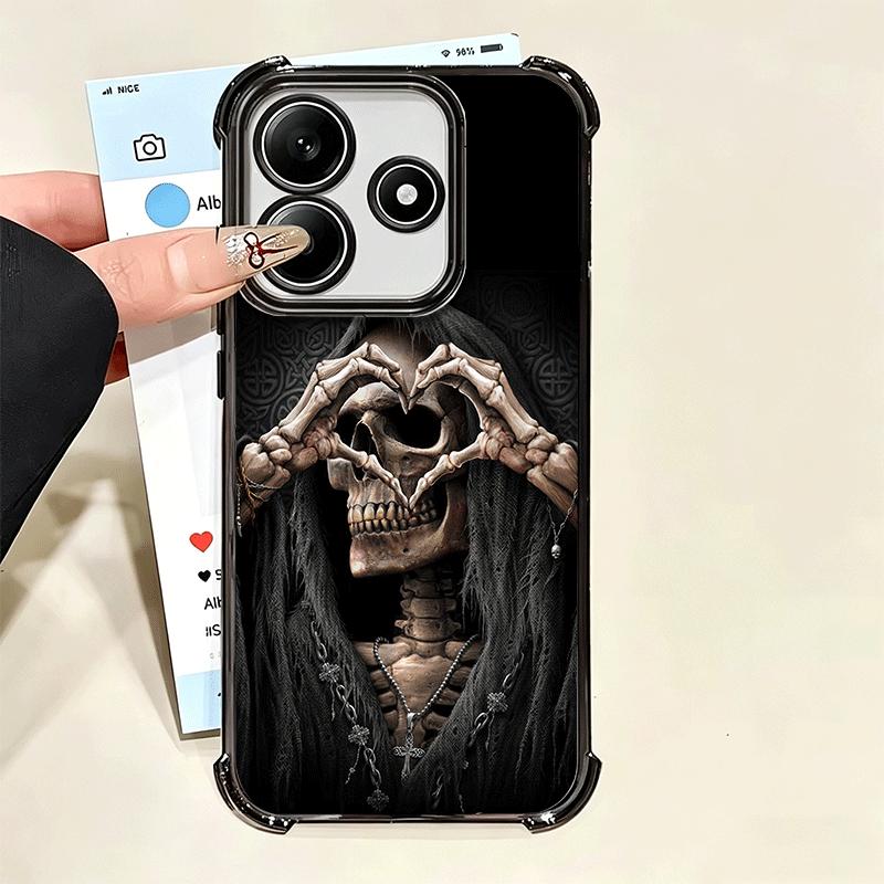 Скелет Жнеца Смешной Стиль Покрытие Чехол для Телефона Для Xiaomi Poco X5 X6 X7 X8 Pro Max F8 Ultra F7 M8 M7 M5S Redmi 15C 15 14C 1