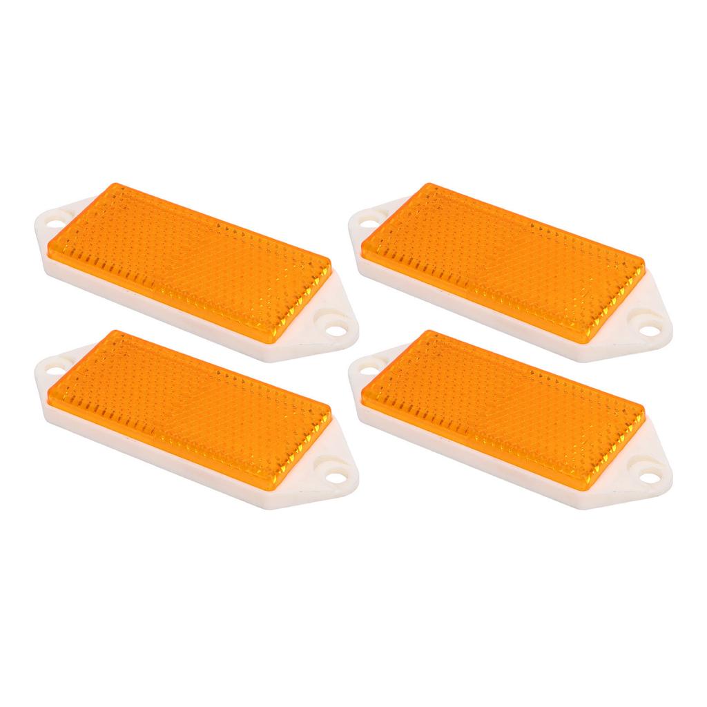 4 шт. Прямоугольные светоотражатели на винтах Пластиковые Улучшают безопасность дорожного движения Светоотражатели для столбиков, прицепов, грузовиков, мотоциклов, заборов