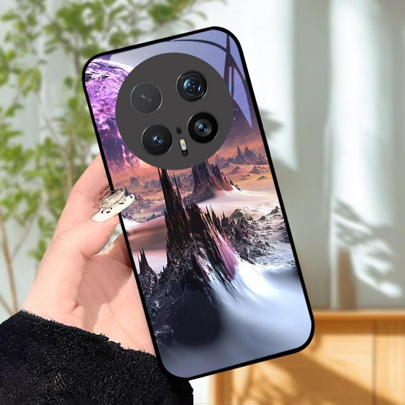 Закаленное Стекло Чехол Для Телефона Для Honor Magic 8 8Pro Роскошная Модная Задняя Крышка Для Magic8 Pro Чехлы BKQ-AN00 Ударопрочный Мультяшный Capa