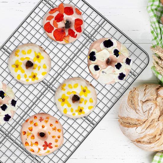 1 Set Stainless Steel Baking Tray with Mesh Rack Heavy Duty Non-stick Heat Resistant Food Grade Rectangle Bakeware Kitchen Supplies