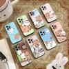Милый Чехол для Телефона BuBu-DuDu Du Для iPhone 17,16,15,14,13,12,11 Plus,Pro Max,XS,Мягкий Силиконовый Черный Чехол