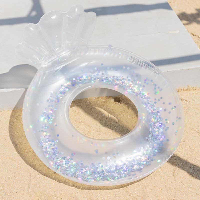 Children's Mermaid Swim Ring With Glittery Star Design Fun And Safe Swim Float
