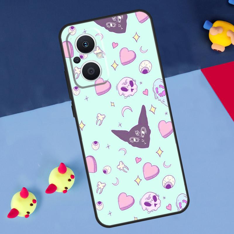 Девочковый Пастельный Ведьма Гот Для OPPO Reno 14 13 12 11 10 Pro 11F 12F 13F 14F 7 8 Lite 8T OPPO Find X9 X5 X6 X8 Pro Чехол