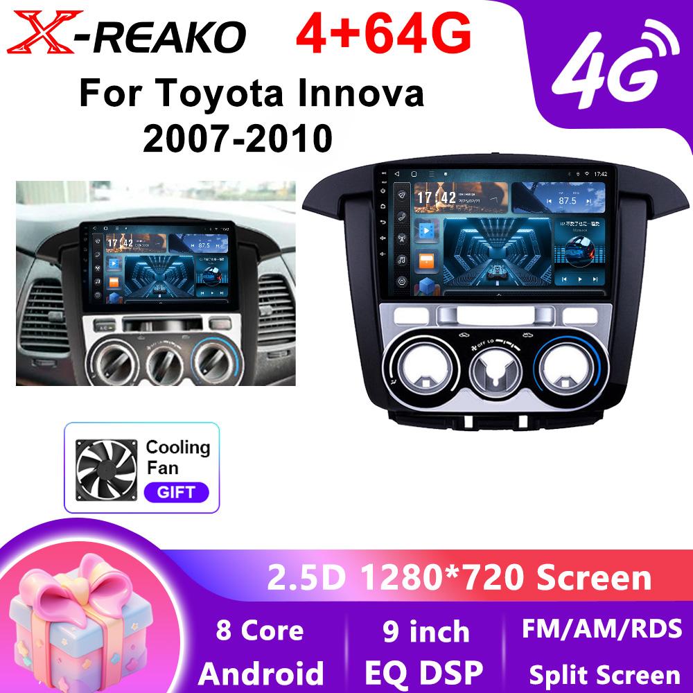 X-REAKO Автомобильный видеоплеер для Toyota Innova 2007-2010 GPS-навигация Встроенный DSP Carplay Автомагнитола Головное устройство Android