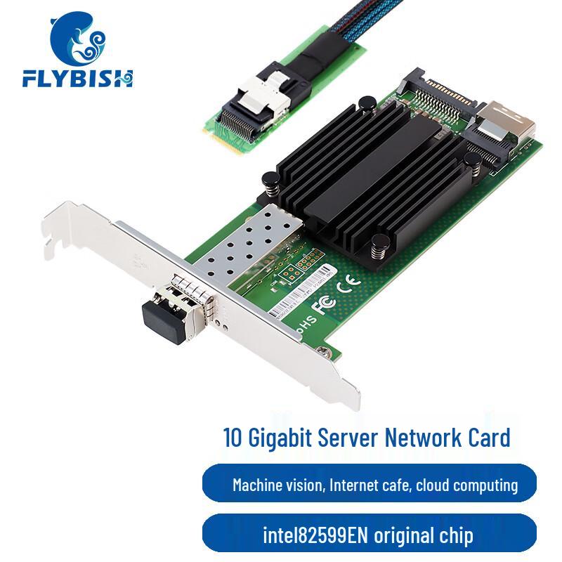 FLYBISH 10 Gigabit Fiber Optic Network Card