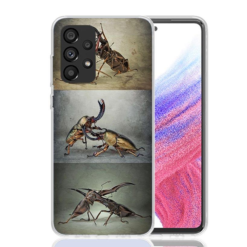 Научный чехол для телефона с изображением жуков и пчел для Samsung Galaxy A17 A16 A14 A15 A13 A57 A56 A54 A55 A53 A37 A36 A34 A35 A33 A26