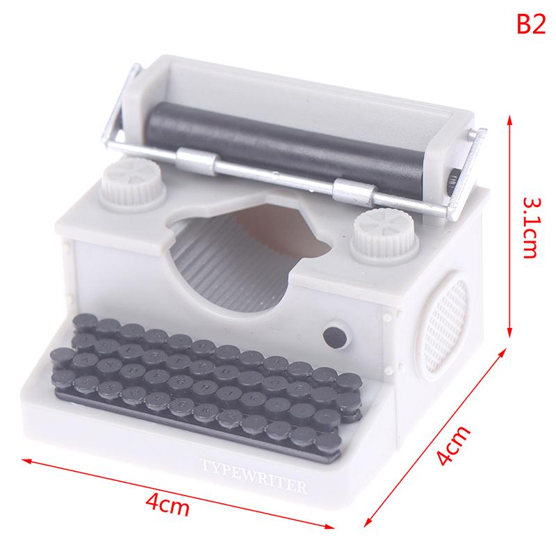 1: 12 кукольных домиков, мини-украшения, имитация пишущей машинки, кукла, игрушечный реквизит, реквизит