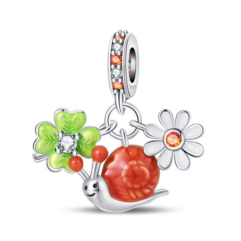 Charms Copper Spring Theme Series Beads And Pendants 3Mm Original Bracelet Necklace Women Luxury Exquisite Diy Jewelry Gift