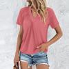 Весенние топы для женщин с коротким рукавом и V-образным вырезом, женские футболки, повседневный свободный топ, одежда для пляжного отдыха